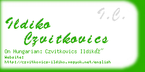 ildiko czvitkovics business card